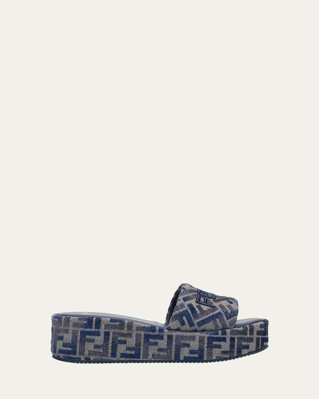 Sunshine FF Chenille Jacquard Platform Sandals